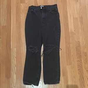 Black Straight Leg Jeans